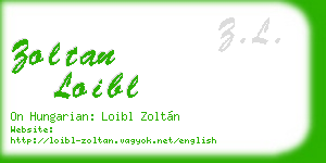 zoltan loibl business card