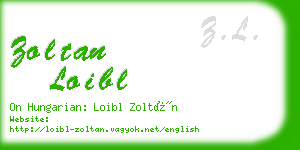 zoltan loibl business card